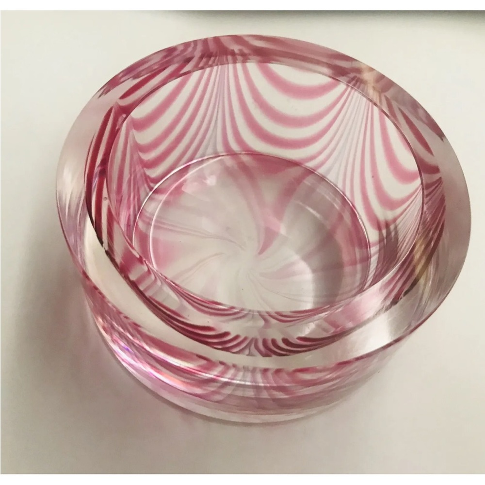 New Cenedese Vitri Fenicio Small Murano Glass Bowl Signed Dated on Bottom